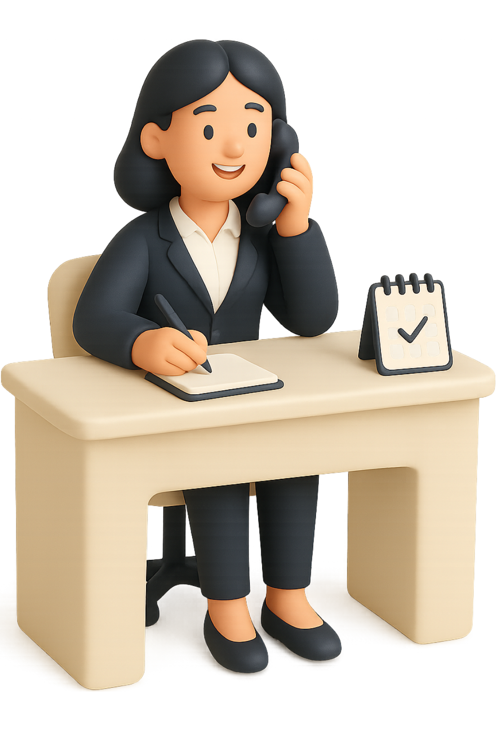 secretária claymorphic